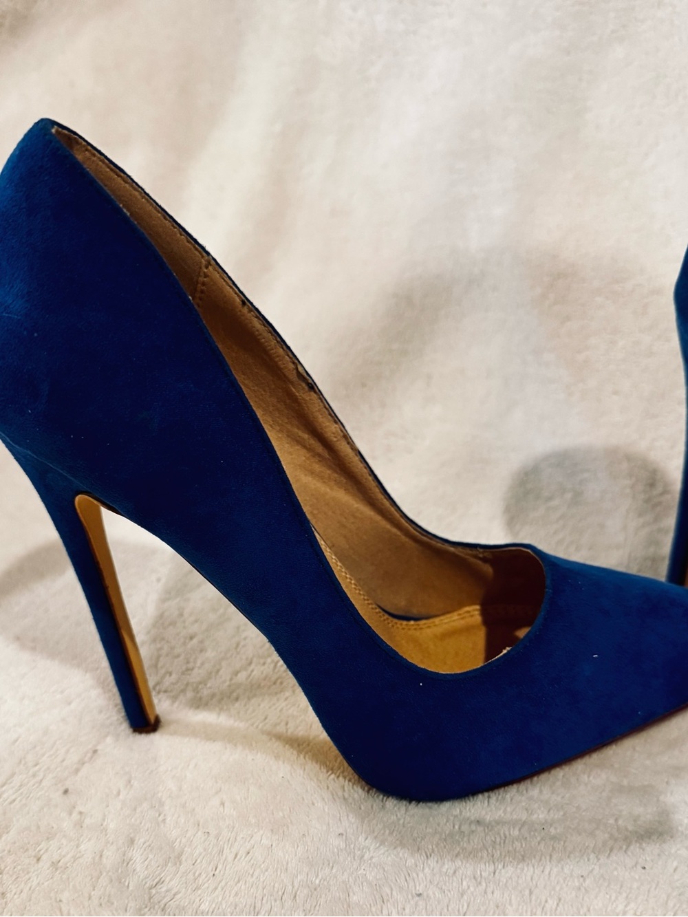 Liliana Royal Blue Suede Stiletto Pumps - Picture 2 of 4